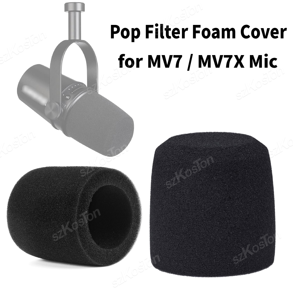Shure Mic Mv7 - ฟองน้ำลดเสียงรบกวน ฝาครอบป้องกันลม สำหรับไมโครโฟน Shure MV7 /