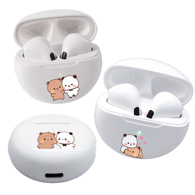 Bluetooth Headset On Ear - บูบู ดูดูหูฟังบลูทูธ ยีเออร์ แบร์ แพนด้าชุดหูฟังไร้สายบลูทูธตัดเสียงรบกวนหูฟังพร้อมไมโครโฟนโปร 6