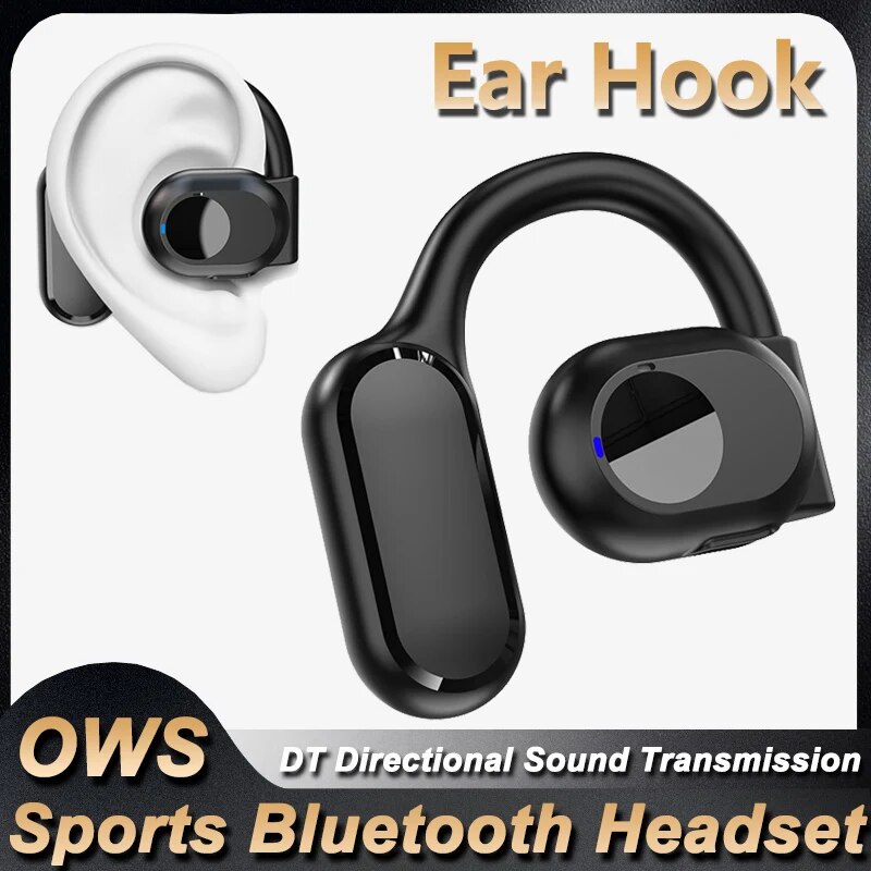 Bluetooth Headset On Ear - หูฟังไร้สายชุดหูฟังบลูทูธพร้อมไมโครโฟน Bone Conduction แฮนด์ฟรีหูฟังตัดเสียงรบกวนสําหรับขับรถ Audifonos