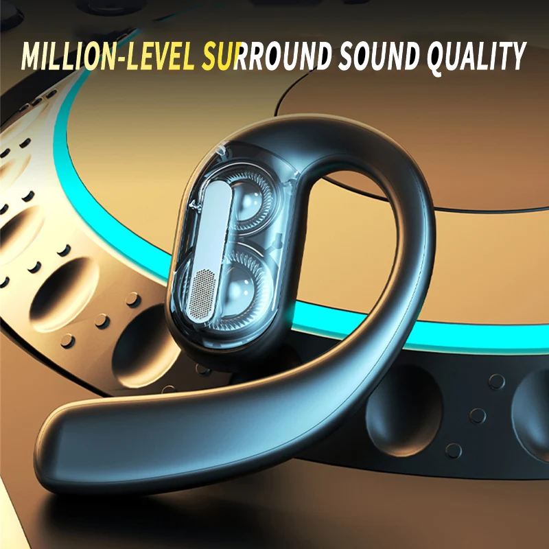 Bluetooth Headset On Ear - หูฟังไร้สายบลูทูธชุดหูฟังเปิดเต็มรูปแบบ Air Conduction หูฟังหูฟังแฮนด์ฟรีตัดเสียงรบกวน Audifonos กีฬา