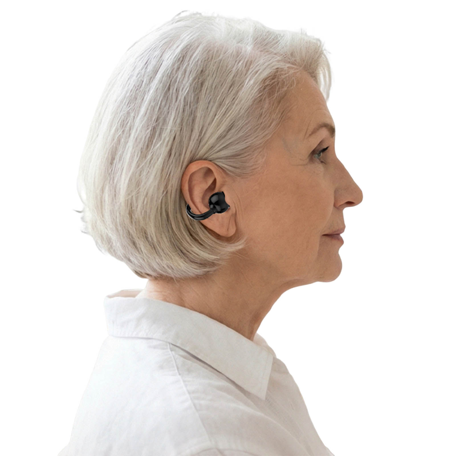 Bluetooth Headset On Ear - หูฟังบลูทูธแบบคล้องหูข้างเดียว ลดเสียงรบกวน หูฟังแบบหนีบสำหรับเล่นกีฬา หูฟังแบบคล้องหูสำหรับใช้งานในสำนักงานและชีวิตประจำวัน