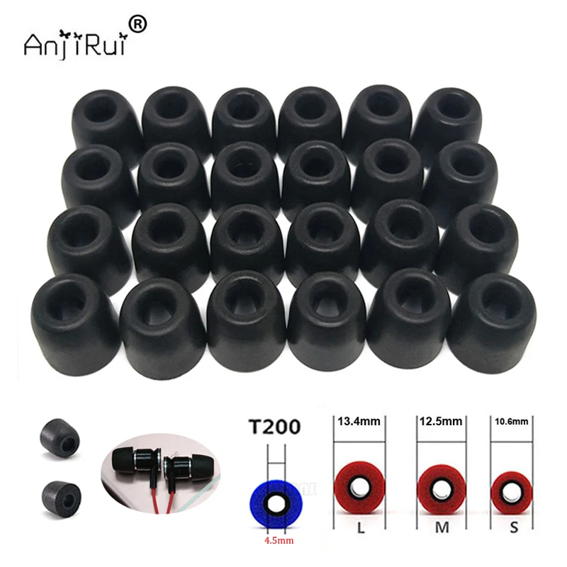 Earphone Foam Tip - 12 คู่ ANJIRUI เมมโมรี่โฟมแผ่นรองหูฟังสำหรับหูฟังชนิดใส่ในหู T200 (LMS)