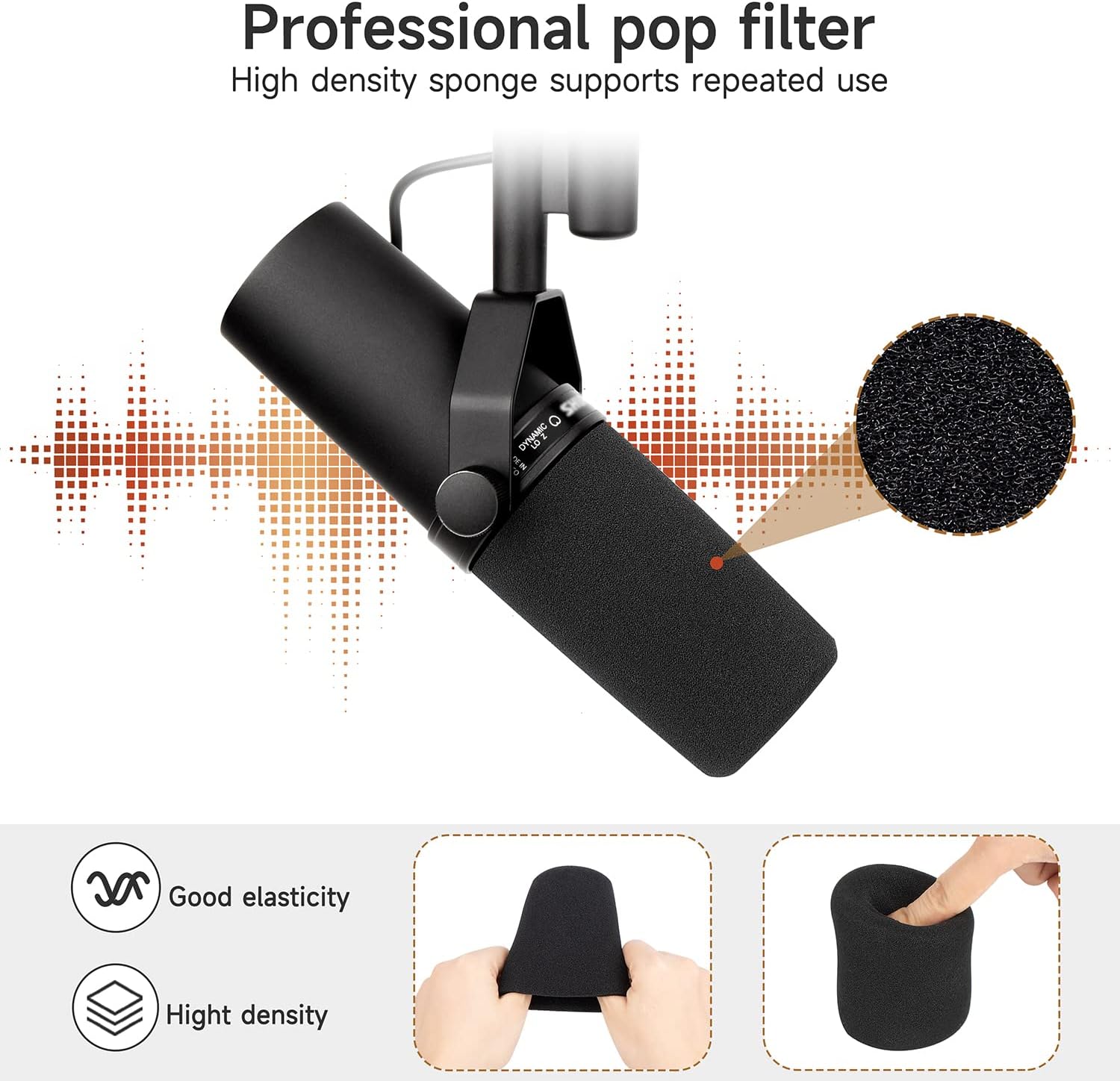 ฟิลเตอร์ป้องกันเสียงลมสำหรับไม - Shure Mic Sm7B บทวิจารณ์และราคา