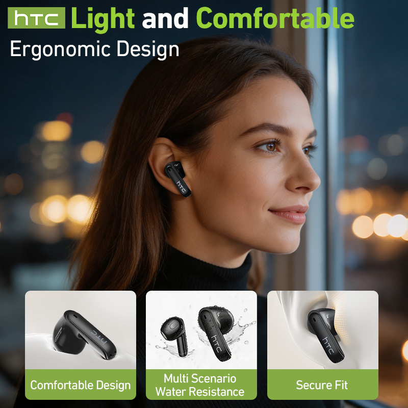 หูฟังเกมมิ่งไร้สาย hTC พร้อมหน - Earbuds Charging Case บทวิจารณ์และราคา